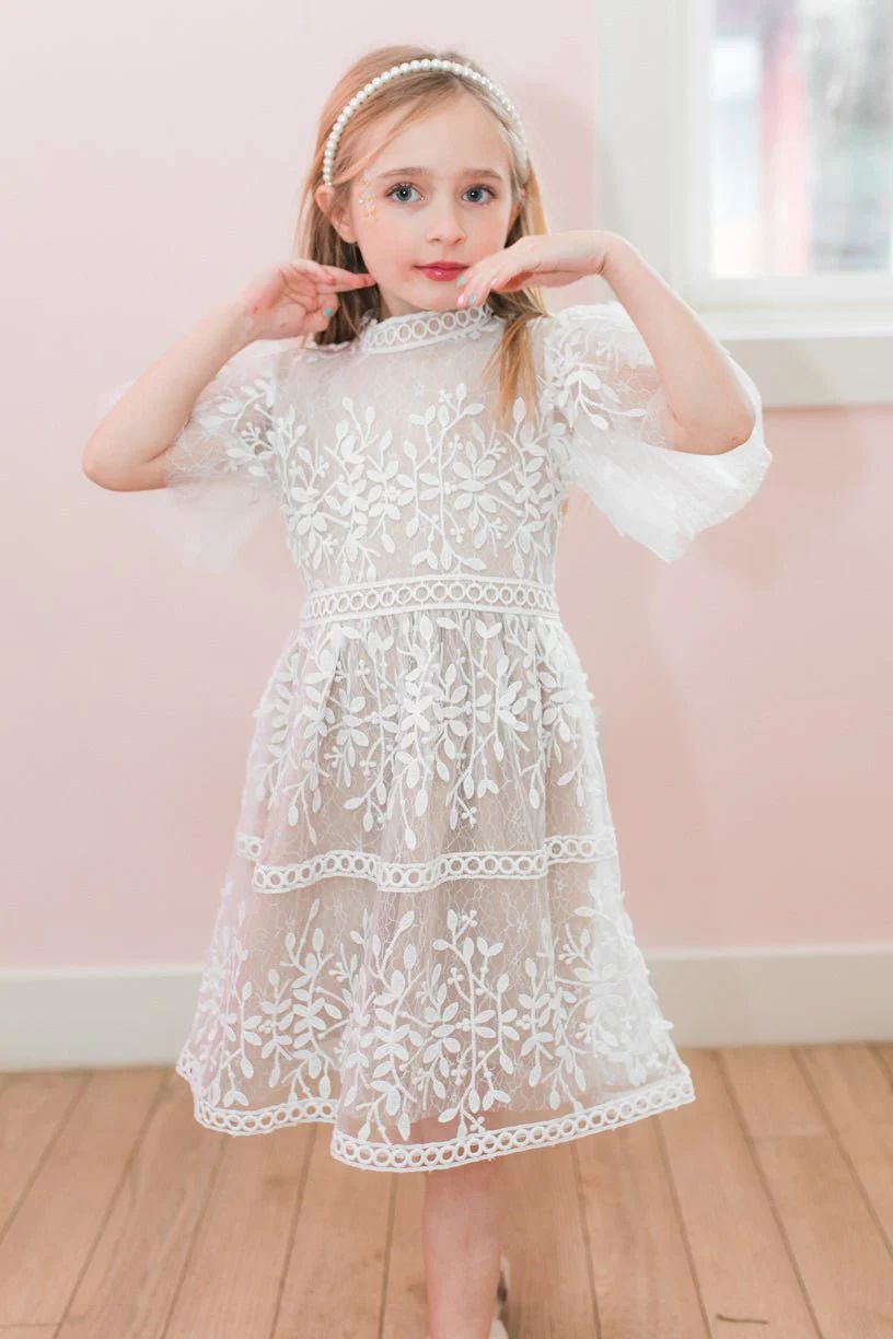 Mini Sicily Dress with Flutter Sleeves | Ivy City Co