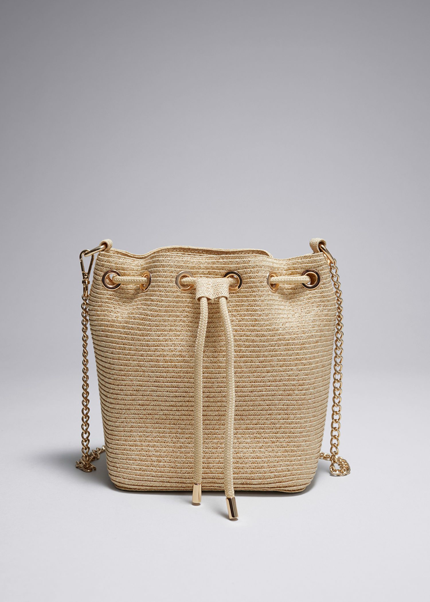 Woven Paper-Straw Bucket Bag | & Other Stories US
