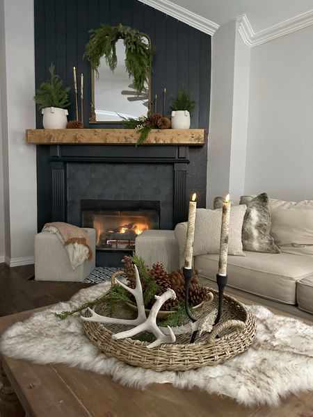  Create cozy winter home decor vibes with fur rugs and pillows, baskets, pottery, pinecones, evergreen picks and candles 

#LTKhome #LTKstyletip #LTKSeasonal