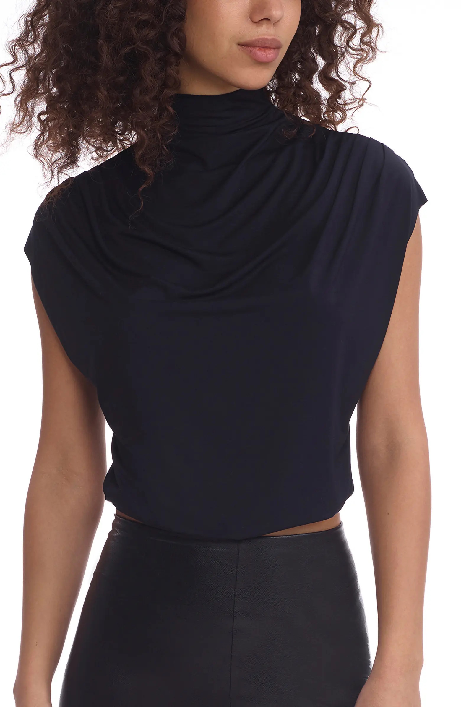 Butter Draped Funnel Neck Crop Top | Nordstrom Rack