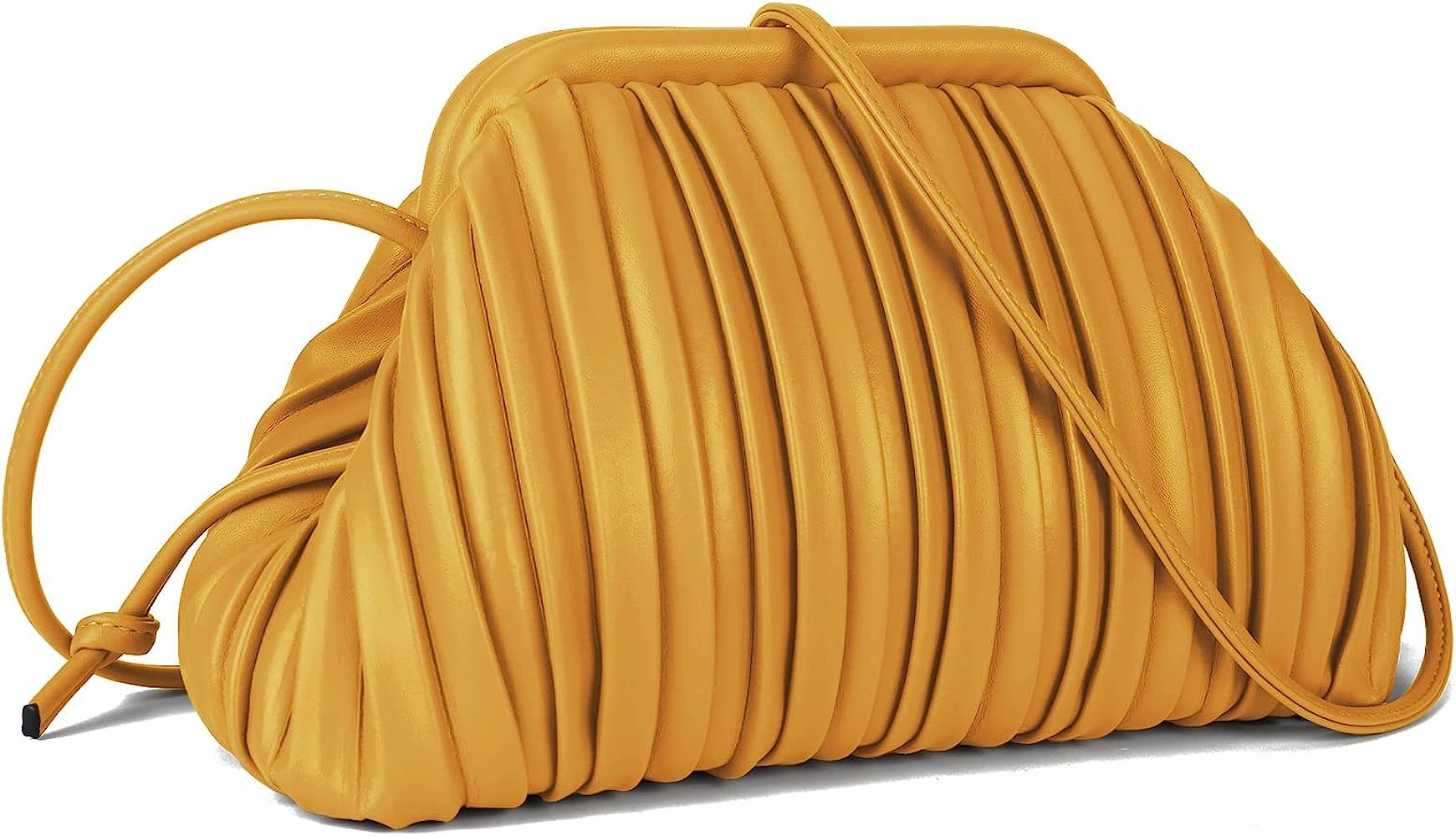 Clutch Purse and Dumpling Bag for Women,Designer Cloud Handbag and Ruched Bag with Detachable Should | Amazon (US)
