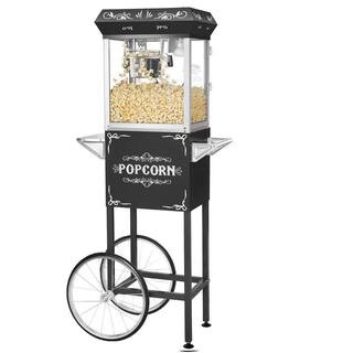 Foundation 6 oz. Black Popcorn Machine with Cart | The Home Depot