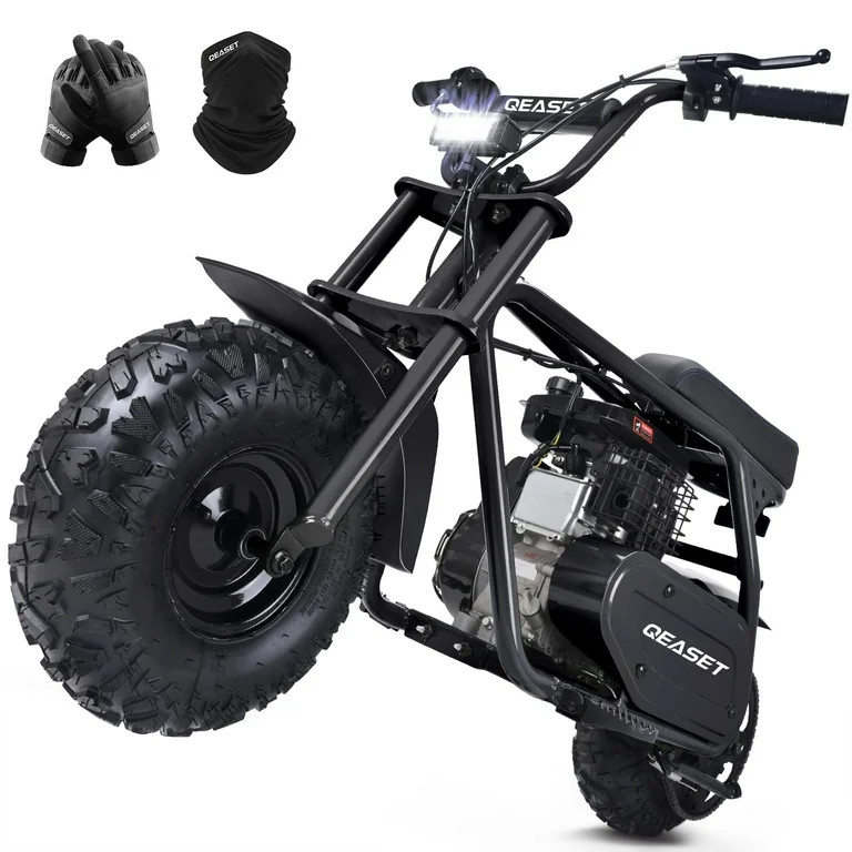 99cc Dirt Bike, Gas Powered, 4-Stroke with LED Headlight, 25MPH Minibike Trail Bike, Pull Start, ... | Walmart (US)