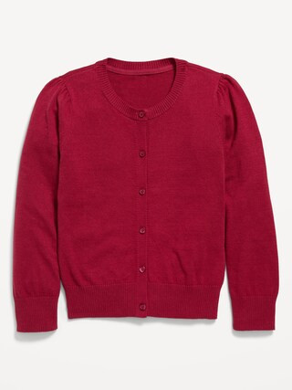 School Uniform Button-Up Cardigan for Girls | Old Navy (US)