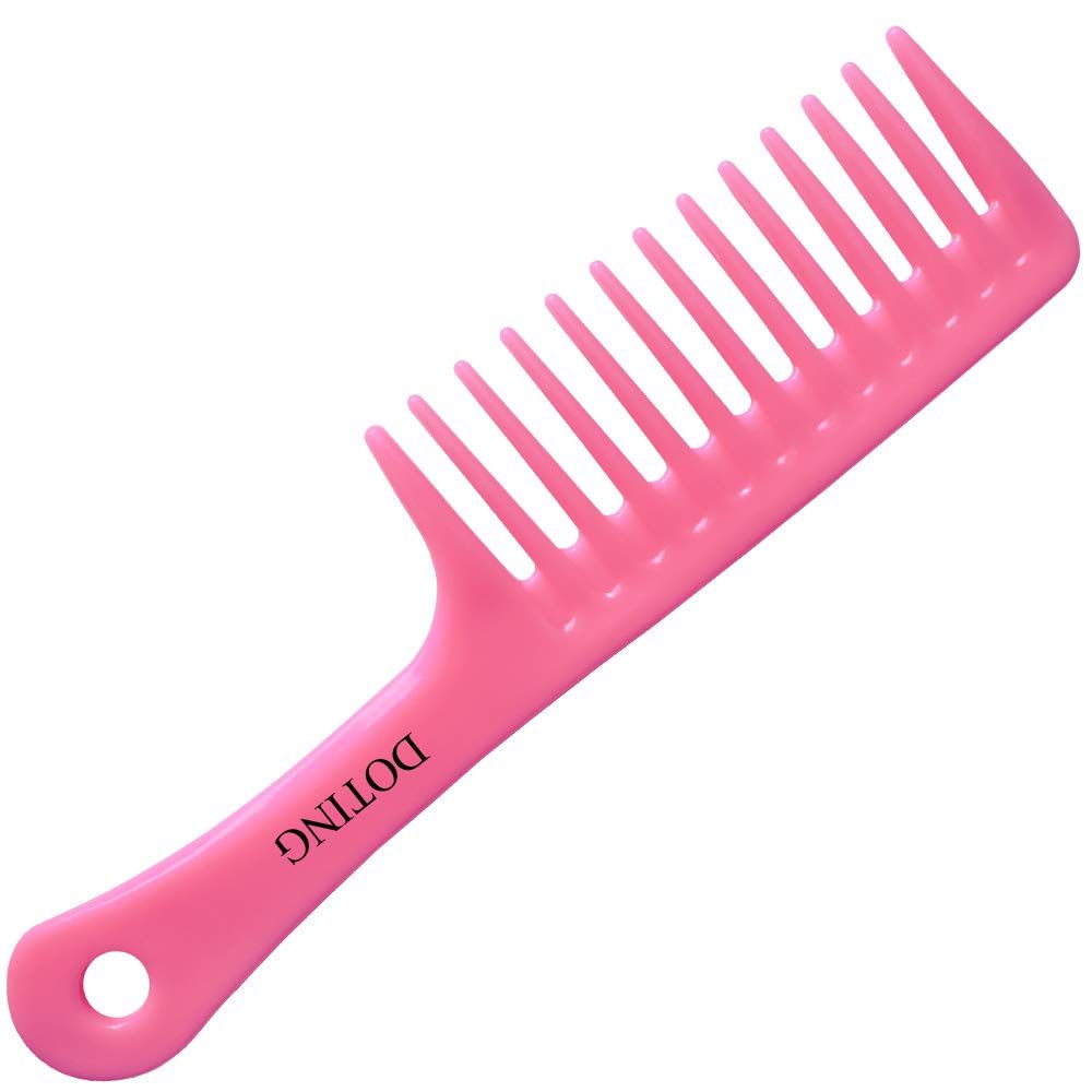 Wide Tooth Comb for Curly Hair,Long Hair,Wet Hair,Detangling Comb Large (pink) | Amazon (US)