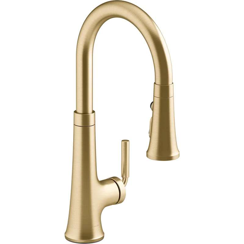 Tone Single Handle Pull Down Kitchen Sink Faucet with Three-Function Pull Down Sprayer | Wayfair North America