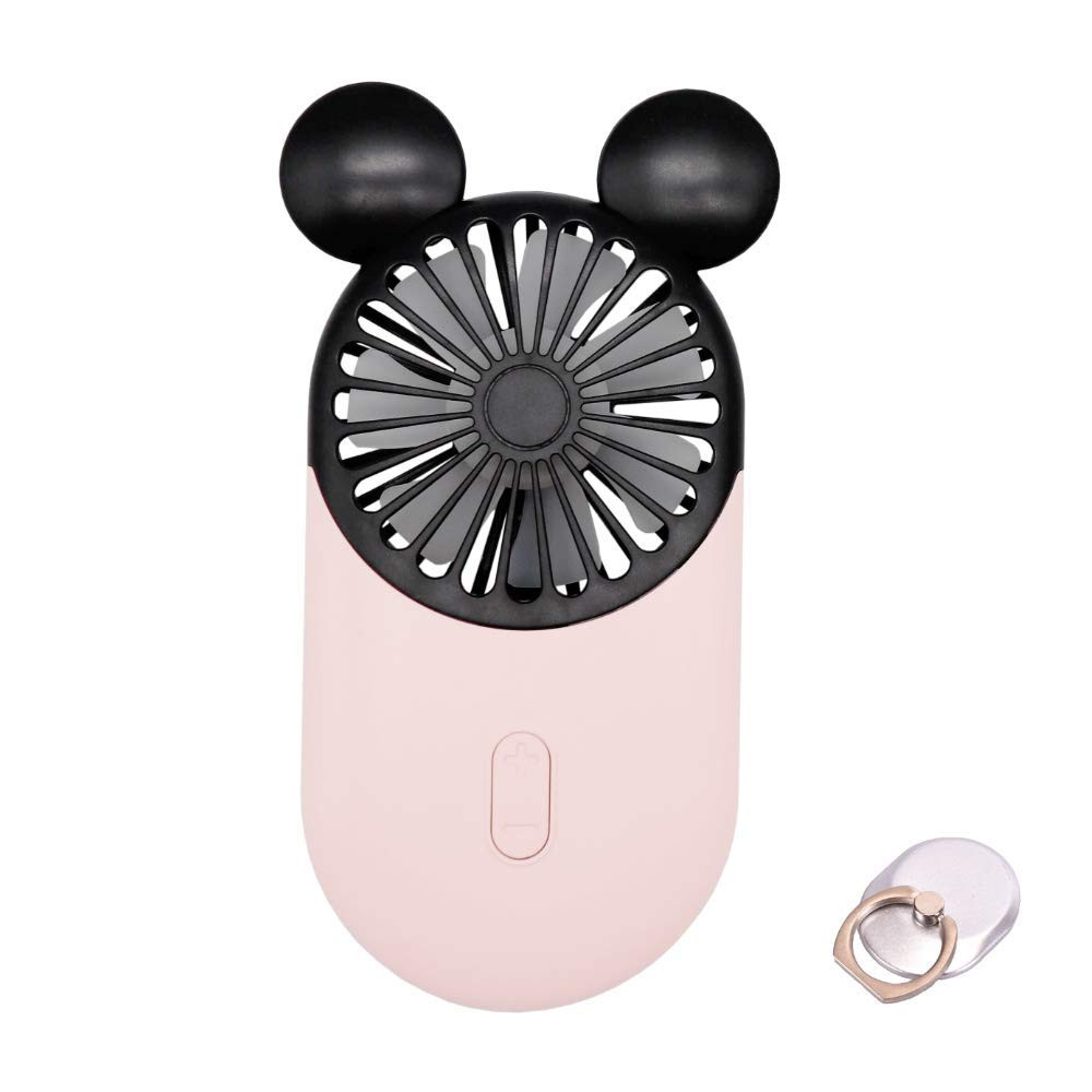 Cute Personal Mini Fan, Handheld & Portable USB Rechargeable Fan with Beautiful LED Light, 3 Adju... | Amazon (US)