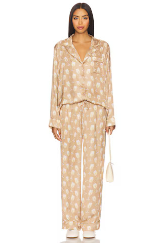 Show Me Your Mumu Classic Pj Set in White Wine Silky from Revolve.com | Revolve Clothing (Global)