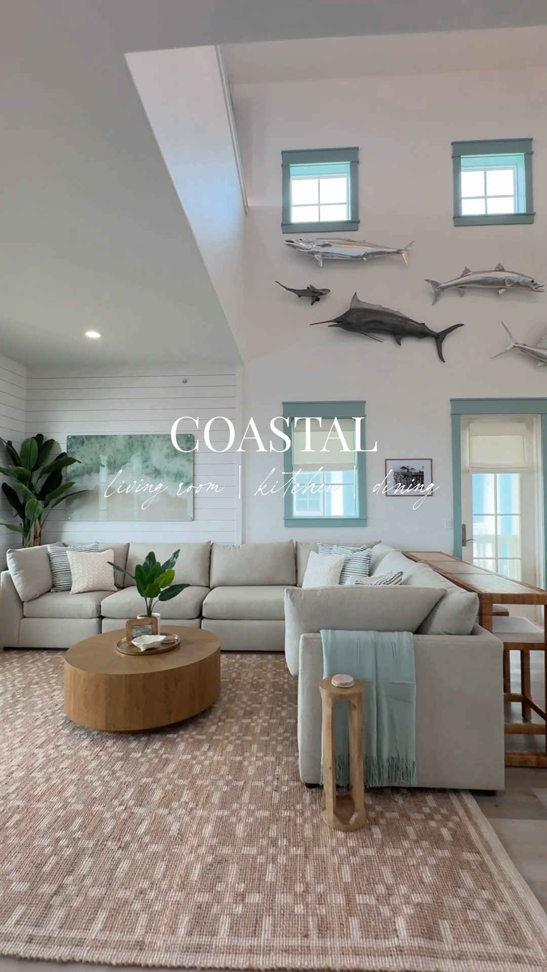 Where the ocean is the backdrop and coastal living takes center stage. Living, dining, and kitchen flow seamlessly into one gorgeous space. 🌊 🌴

#interiordesign



#LTKHome