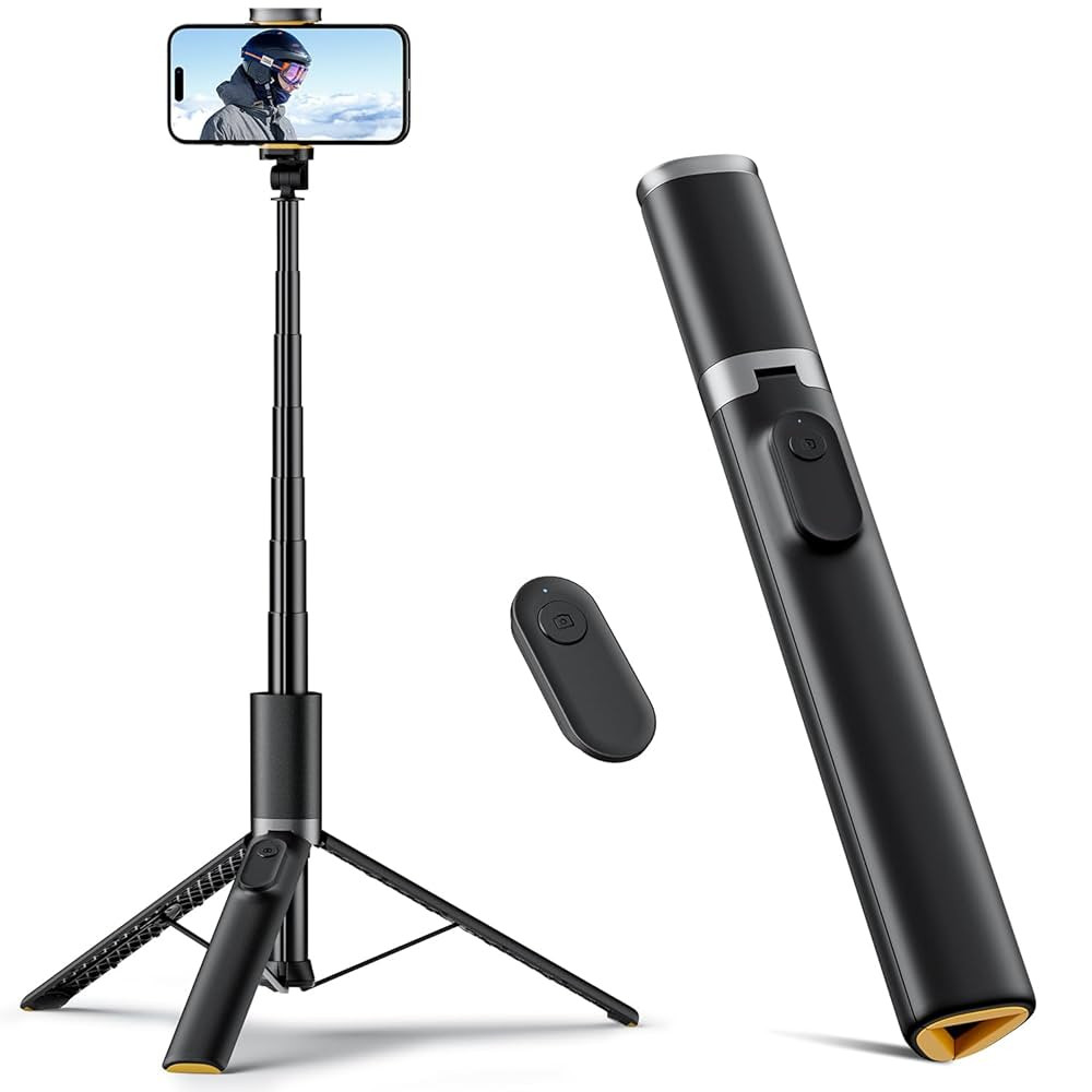 TODI 63" Cell Phone Selfie Stick Tripod, Portable Tripod for iPhone with Wireless Remote, Extenda... | Amazon (US)