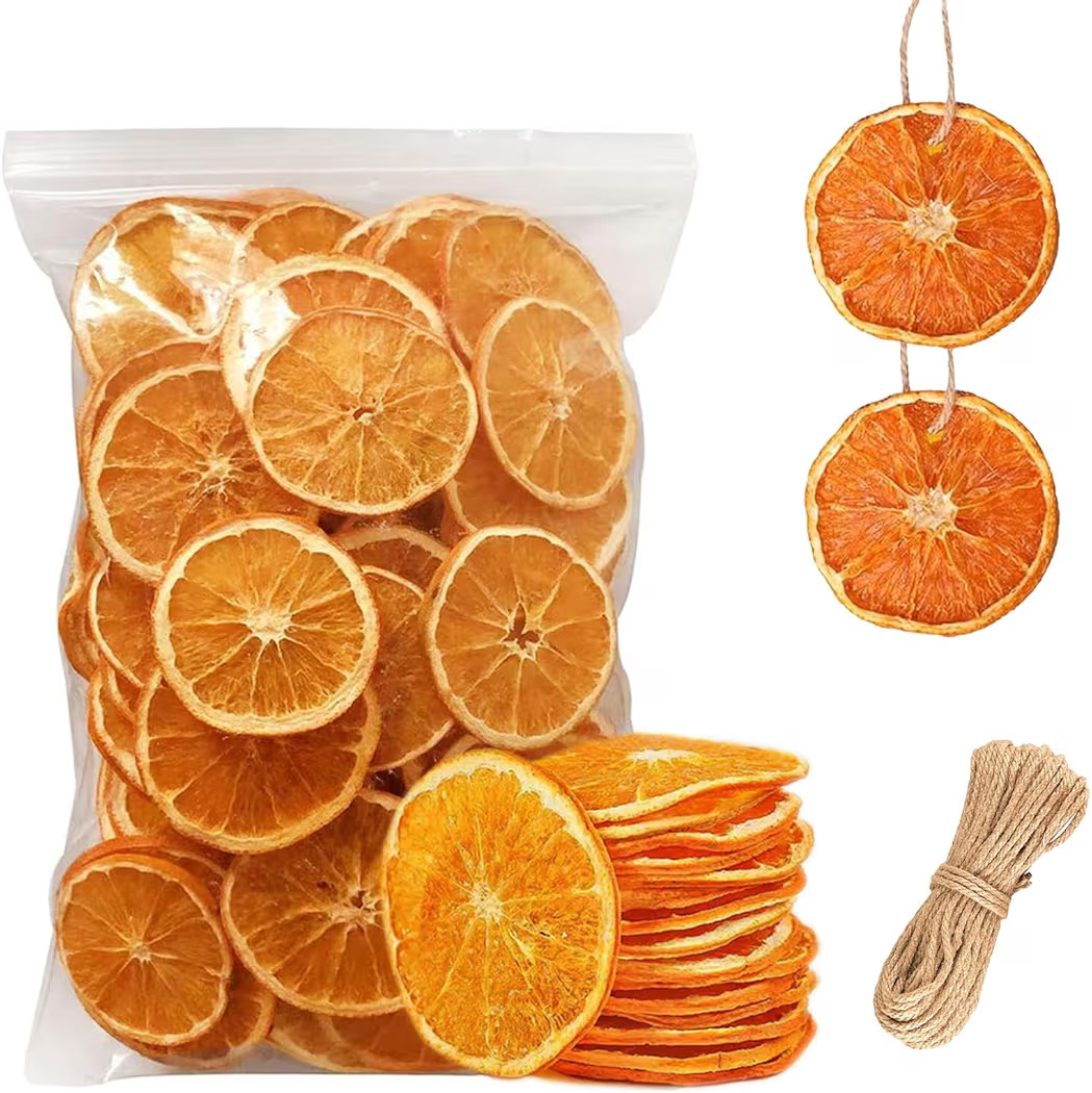 50 Pcs Dried Orange Slices, with 50Pcs Hemp Rope, Christmas Wreath Making Supplies for X-mas Tree... | Amazon (US)