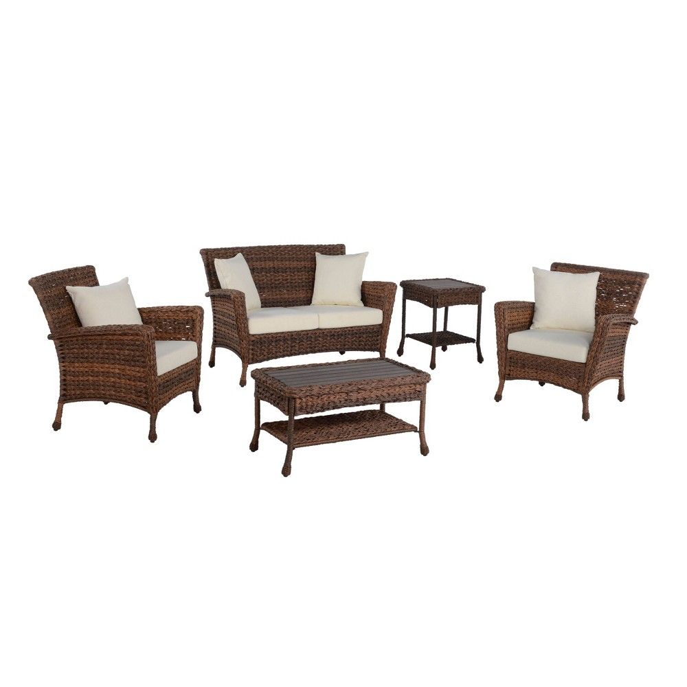 5pc Faux Sea Grass Collection Patio Set - W Unlimited | Target
