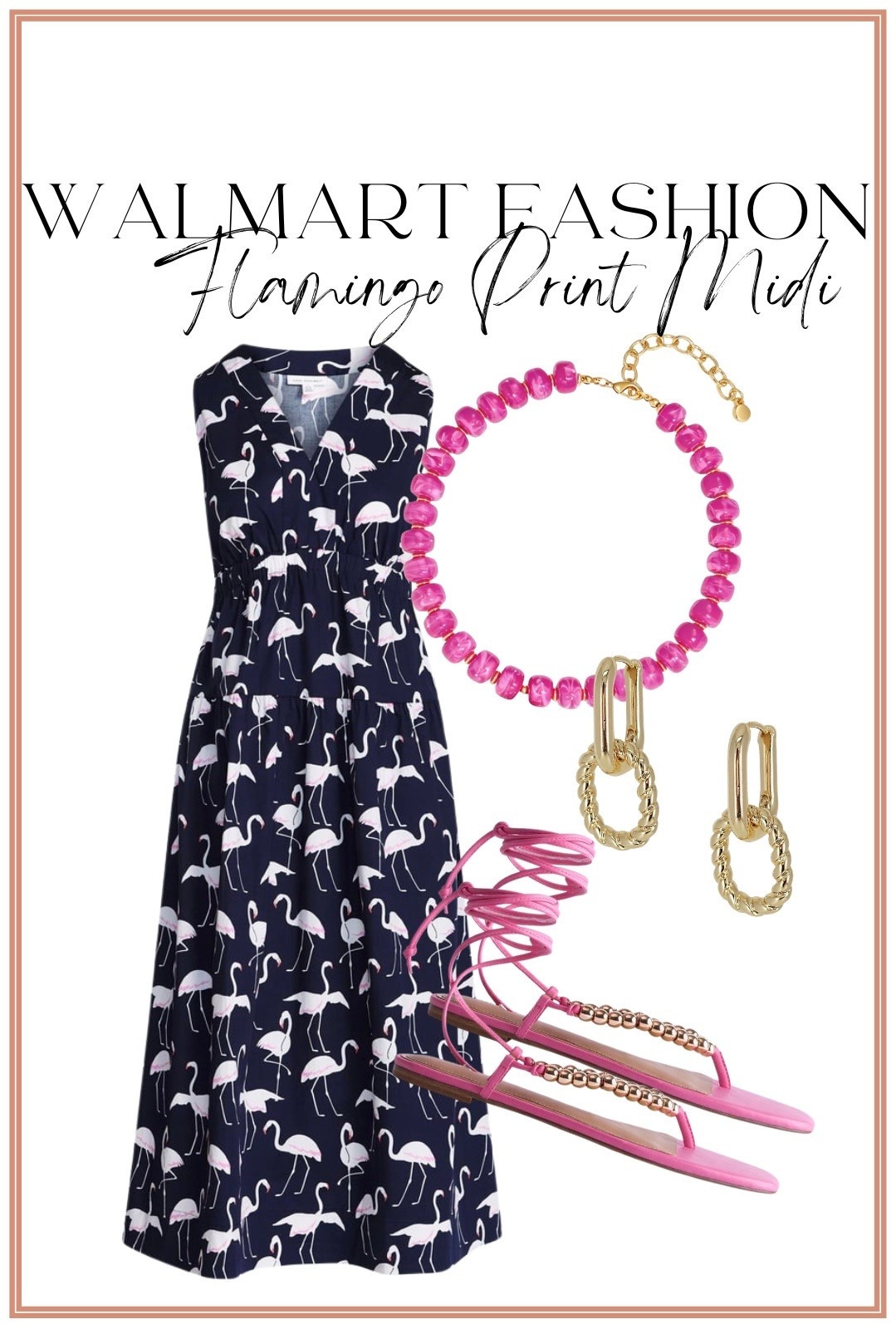 Flamingo print and pink accessories? Say less. 🦩💗 This Walmart fashion midi dress completely stole my heart! The navy and pink flamingo print is such a fun statement, and I love how it pairs perfectly with bright pink sandals and accessories for the ultimate vacation-ready look.

The lightweight fabric, flattering waistline, and easy midi length make this one of those dresses you’ll reach for all season long. Whether you’re headed on a beach trip, brunch date, cruise, or summer getaway, this outfit is guaranteed to turn heads.

✨ Fun flamingo print
✨ Lightweight and comfortable
✨ Flattering midi silhouette
✨ Perfect for vacations, resort wear, and summer events
✨ Looks so much more expensive than it is

Walmart fashion keeps delivering the cutest summer finds! 💕

#WalmartFashion #WalmartFinds #FlamingoDress #MidiDress #SummerStyle #VacationOutfit #ResortWear #AffordableFashion #OOTD #VacationStyle #SummerFashion #FashionFinds #BudgetFriendlyStyle #PinkAccessories

#LTKootd #LTKPetite