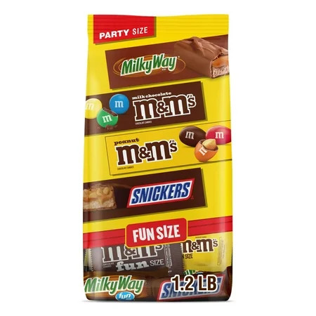 M&M's, Snickers & Milky Way Chocolate Candy Variety Mix , Party Size - 19.2 oz Bulk Bag | Walmart (US)