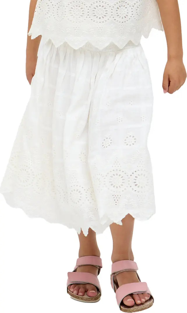 Rufa Smocked Waist Windowpane Check Skirt | Nordstrom