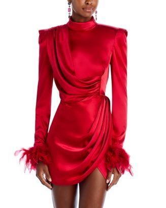 Nadine Feather Cuff Mini Dress | Bloomingdale's (US)