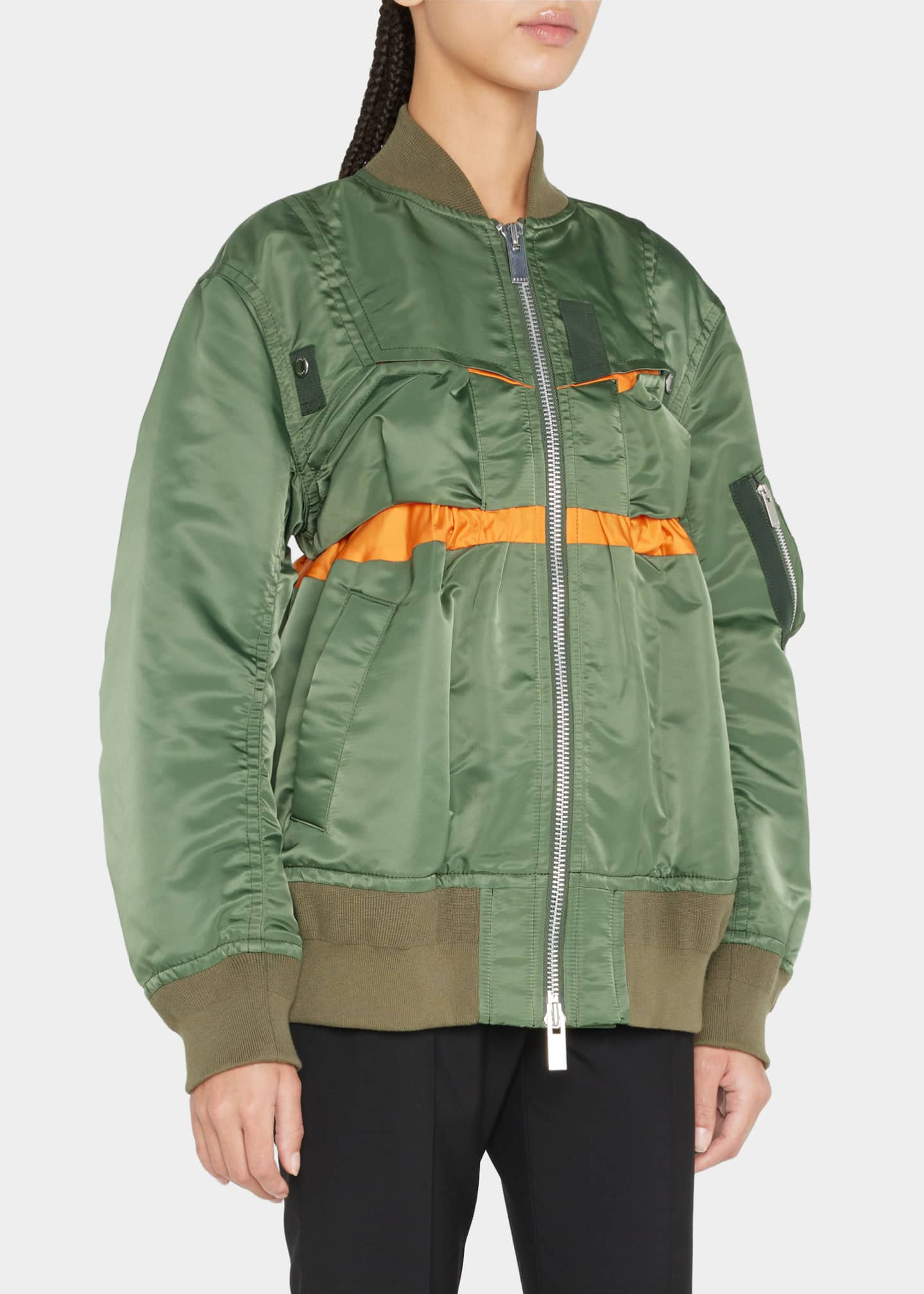 Bra Detail Nylon Bomber | Bergdorf Goodman