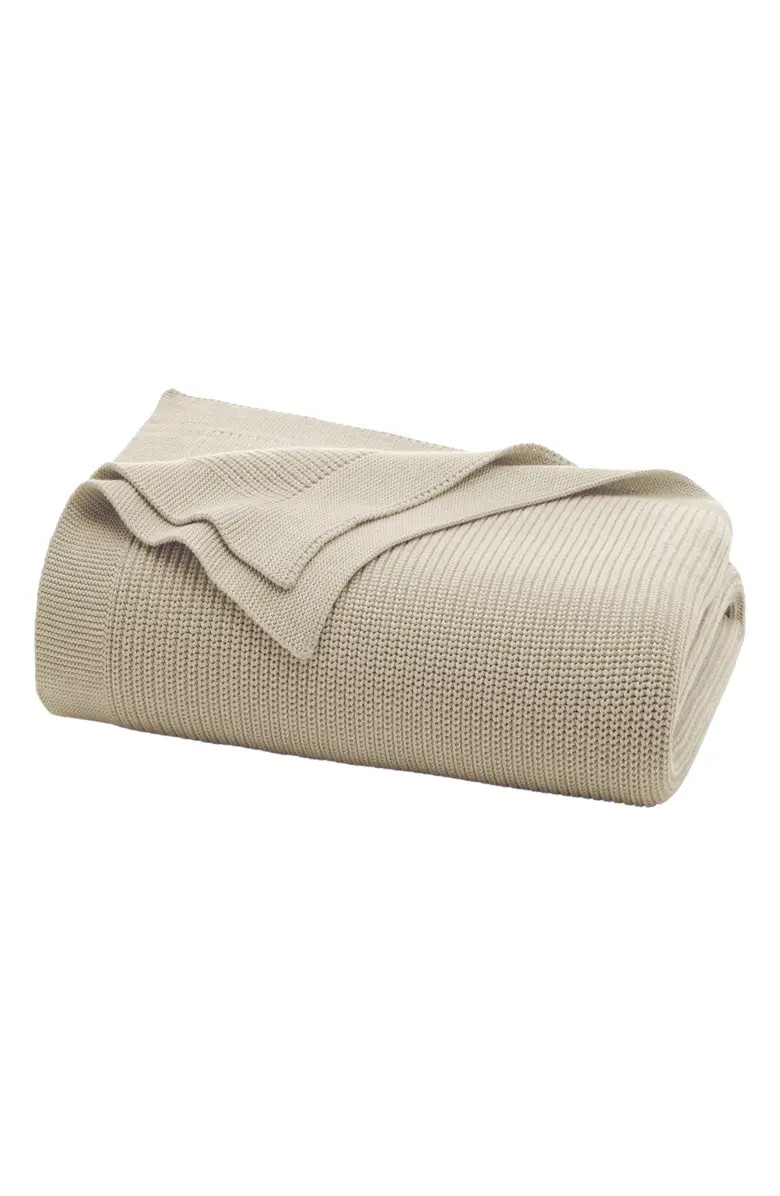 Organic Cotton Shaker Stitch Throw Blanket | Nordstrom