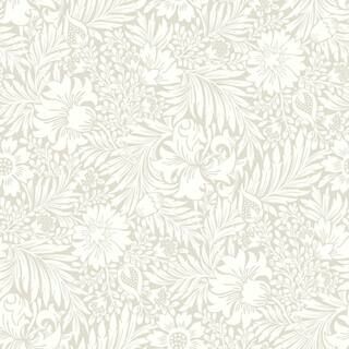ERIN & BEN CO. Wicker Modern Acanthus Paper Peel and Stick Matte Wallpaper PSW1445RL - The Home... | The Home Depot