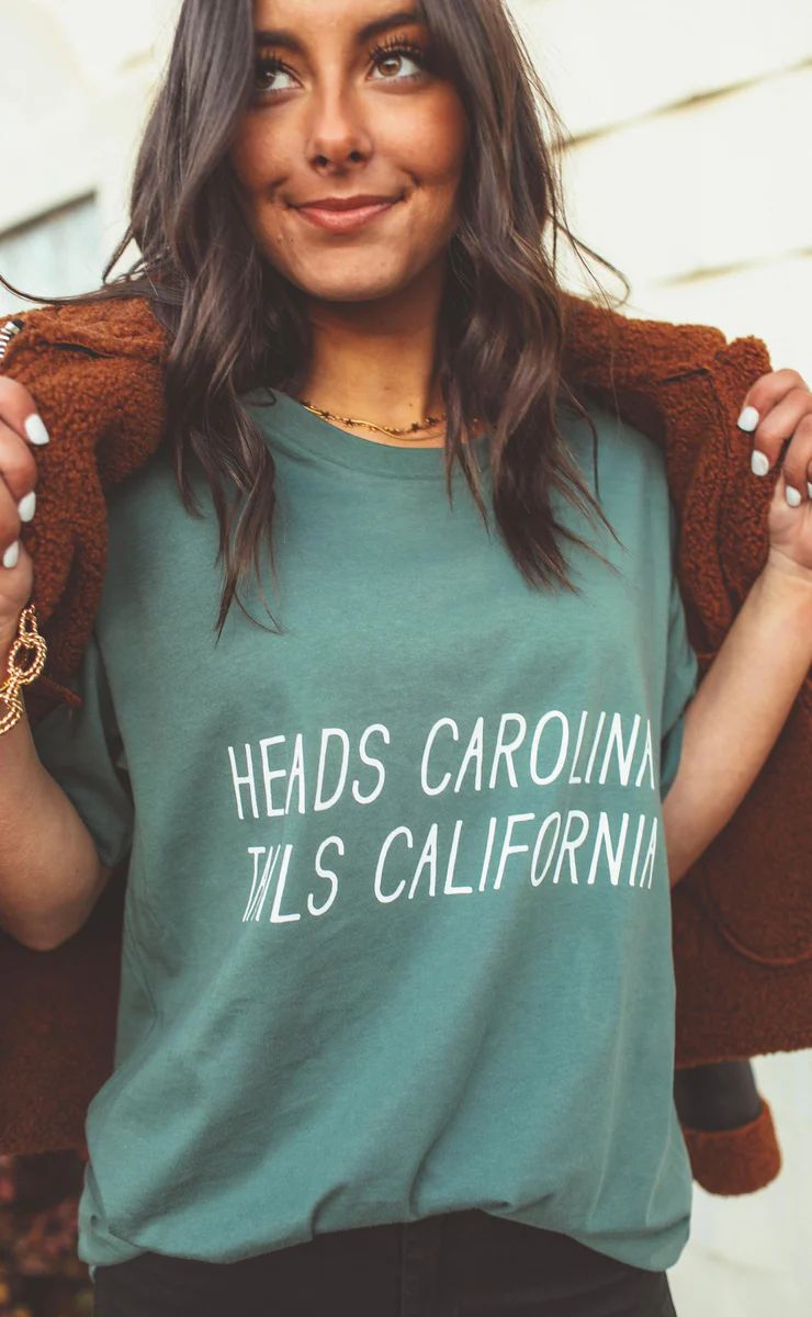 charlie southern: heads carolina tails california t shirt | RIFFRAFF