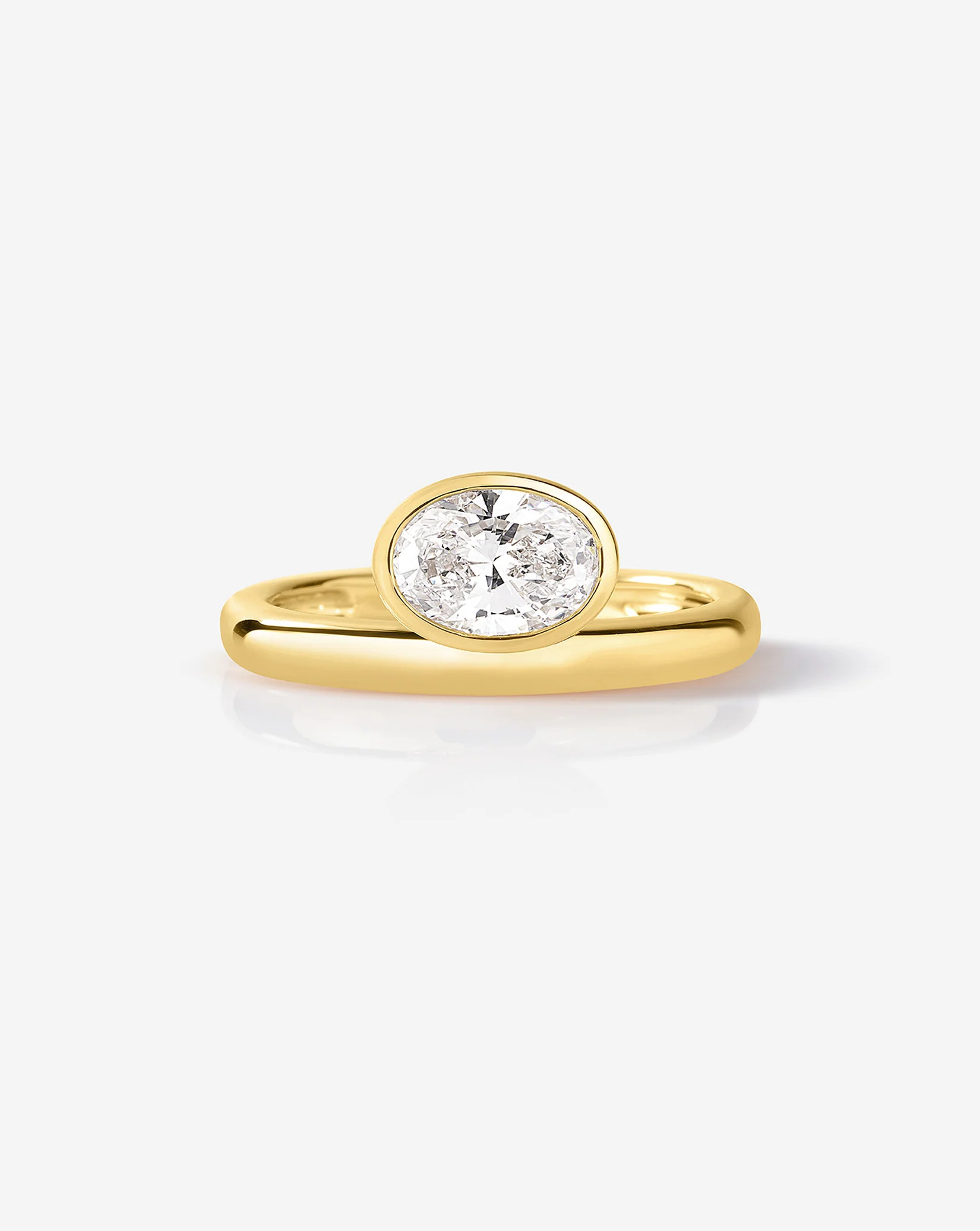 Framed Oval Lab Diamond Ring | Ring Concierge