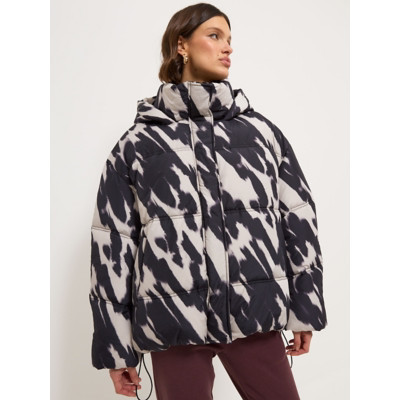 George Printed Zip Through Oversized Puffer Jacket - Multi | George