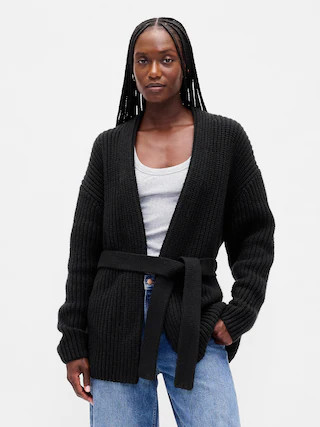 Cotton-Blend Wrap Cardigan Sweater | Gap (CA)