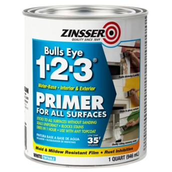 Zinsser  Bulls Eye 1-2-3 Interior/Exterior Multi-purpose Water-based Wall and Ceiling Primer (1-... | Lowe's