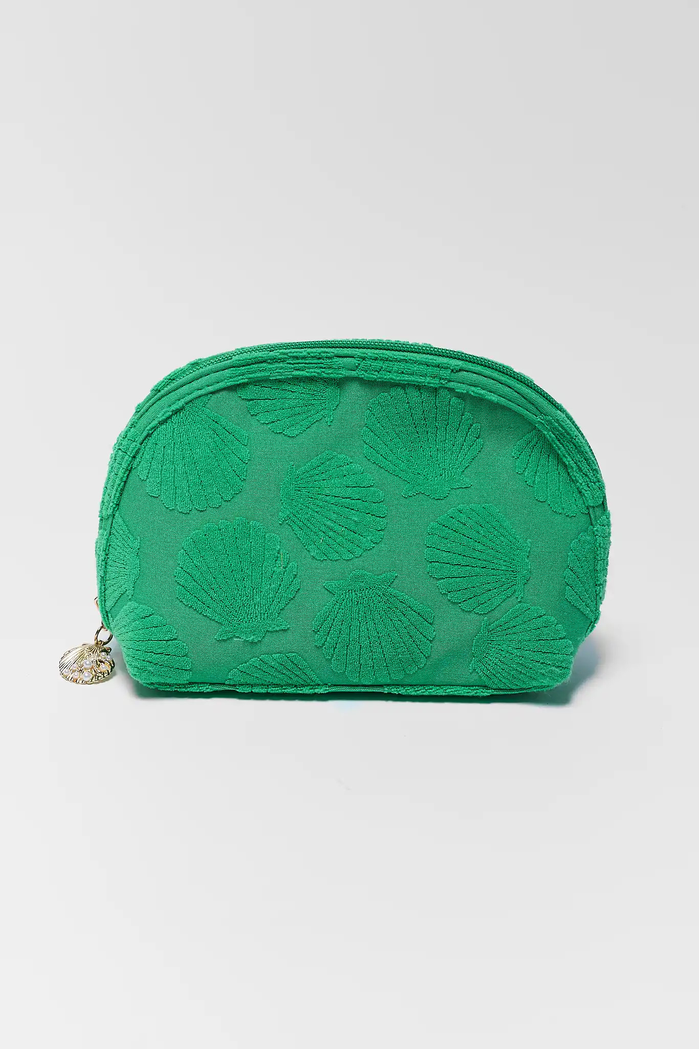 Green Terry Cloth Shell Cosmetic Bag | Avara