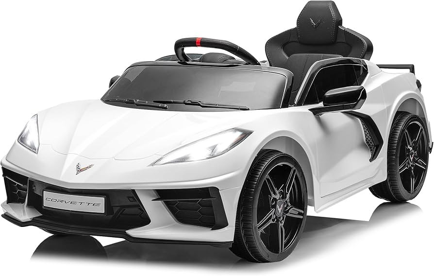 Licensed Chevrolet Corvette C8 Kids Ride on 12V Electric Kids Car with Parent Remote Kids Power W... | Amazon (US)