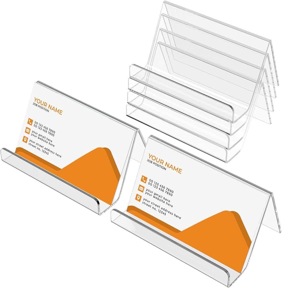 MaxGear Business Card Holder for Desk Acrylic Business Card Display Holders Clear Business Cards ... | Amazon (US)