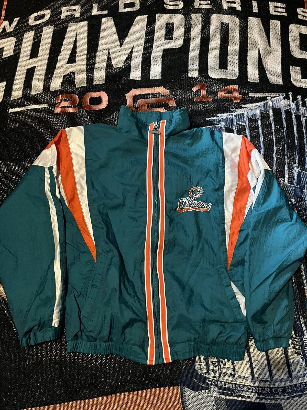 Vintage 90’s 80’s Miami Dolphins NFL Genuine Stuff Windbreaker Sz. XL Kids | eBay US