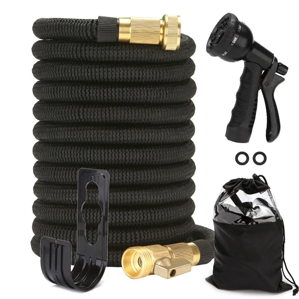 50 Ft Expandable Garden Hose, Latex Water Hose with Holder, No-Kink Lightweight Flexible Hose wit... | Walmart (US)