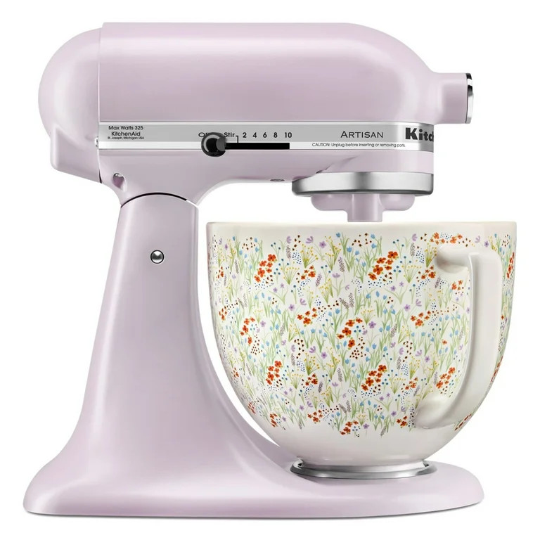 KitchenAid Artisan Series 5-Quart Tilt-Head Stand Mixer, Wildflower, KSM156CXWF | Walmart (US)