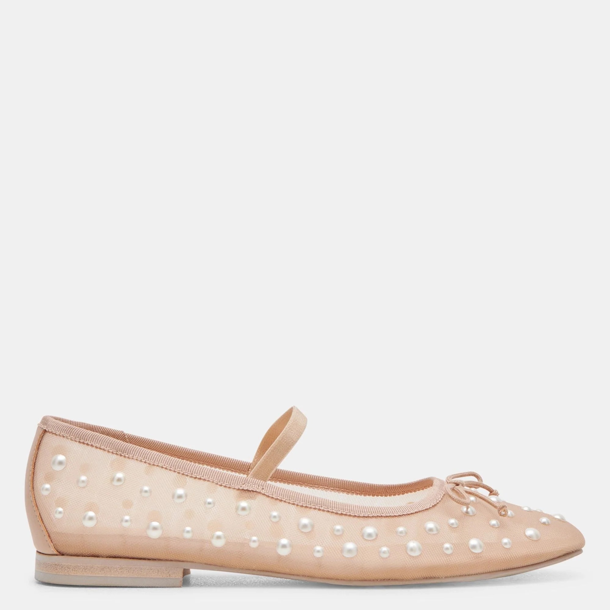 Cadel Pearl Ballet Flats Blush Mesh | Shop Simon