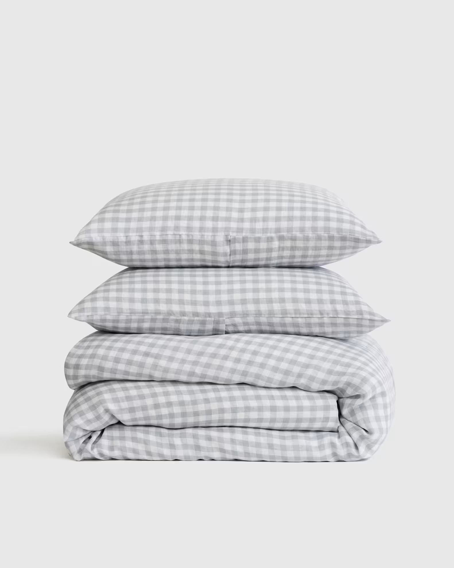 European Linen Gingham Duvet Cover Set | Quince
