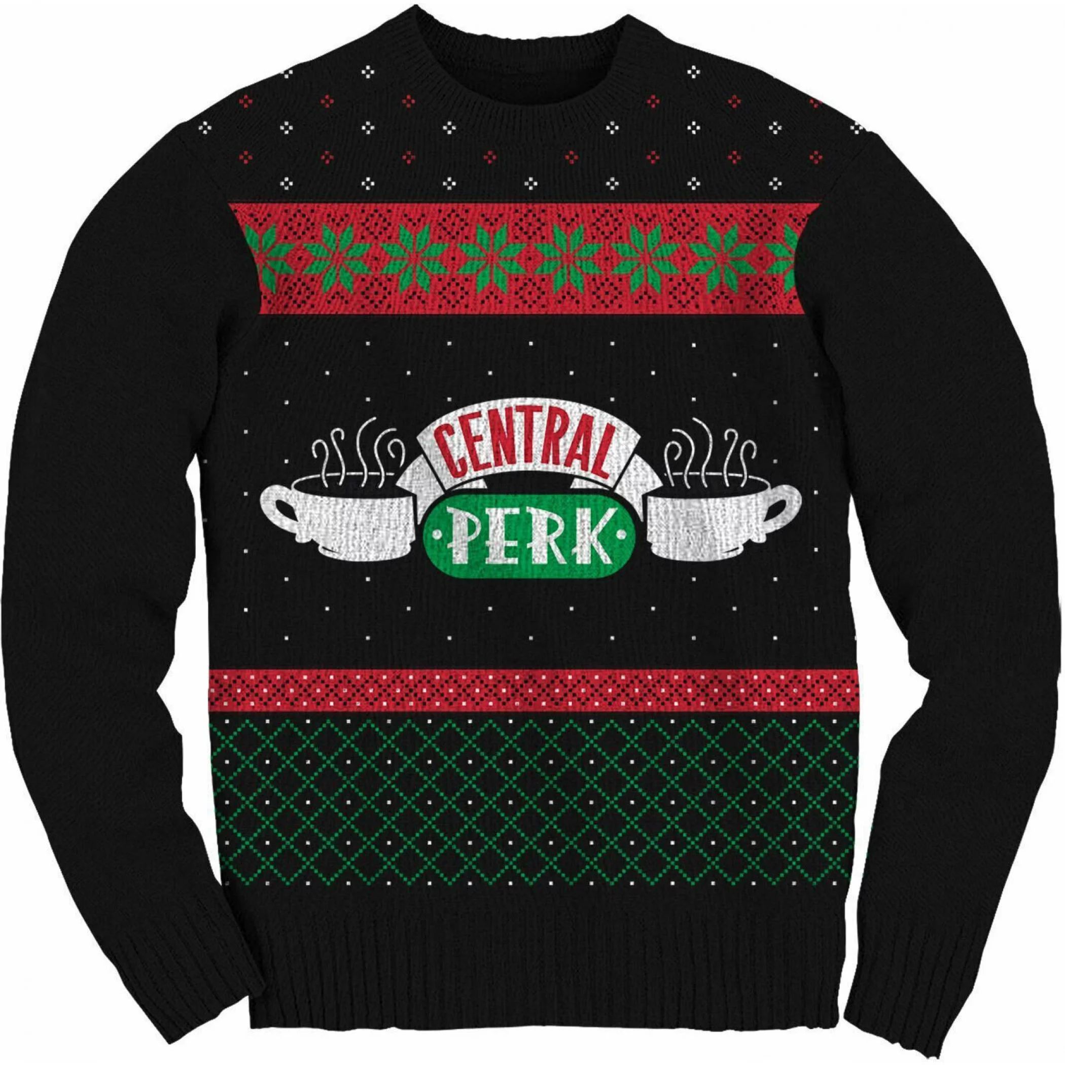 Friends Central Perk Christmas Crew Sweater, X-Large | Walmart (US)