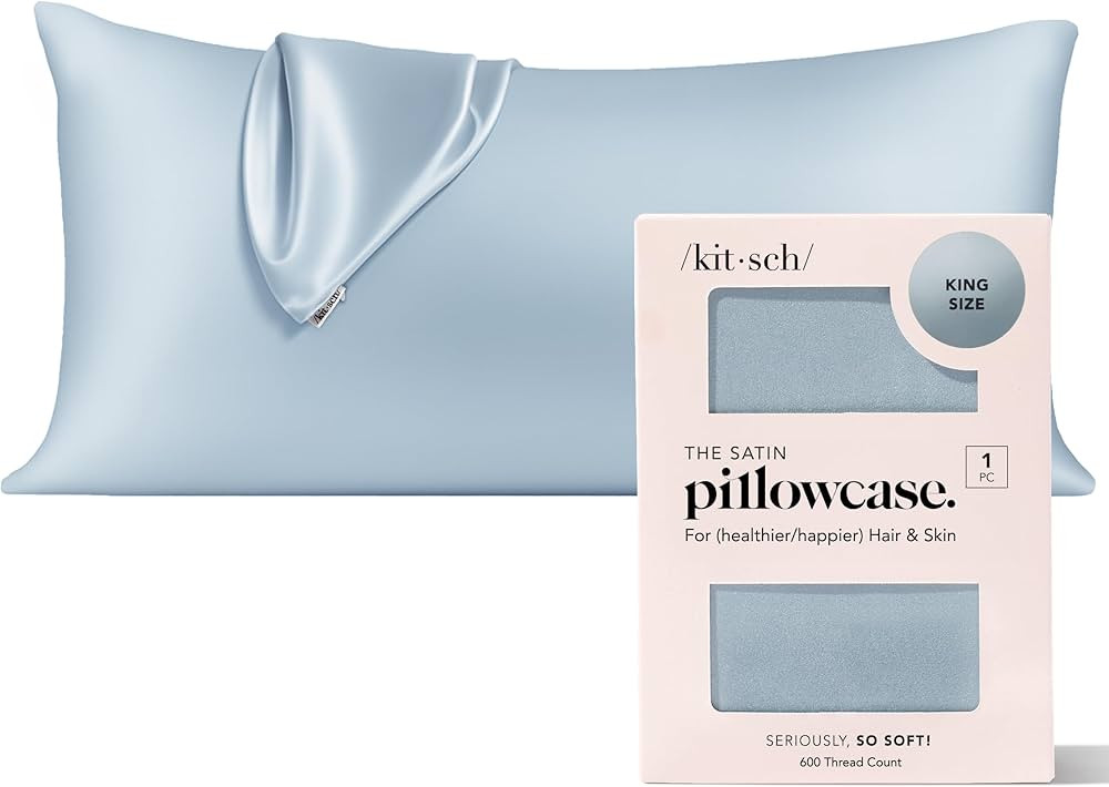 Kitsch Satin Pillowcase, Softer Than Silk Pillow Cases King, Cooling Pillow Covers, Satin Pillowc... | Amazon (US)