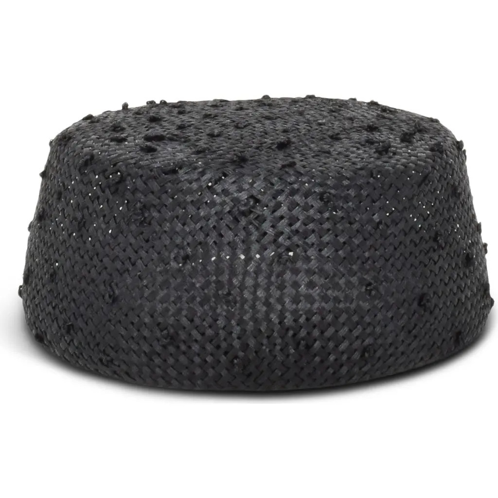 Gigi Burris Millinery Lauren Knotted Straw Pillbox Hat in Black Knotted at Nordstrom, Size Small | Nordstrom