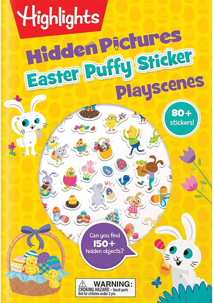 Easter Hidden Pictures Puffy Sticker Playscenes: Pictures Easter Activity Book with Over 50 Kids ... | Amazon (US)