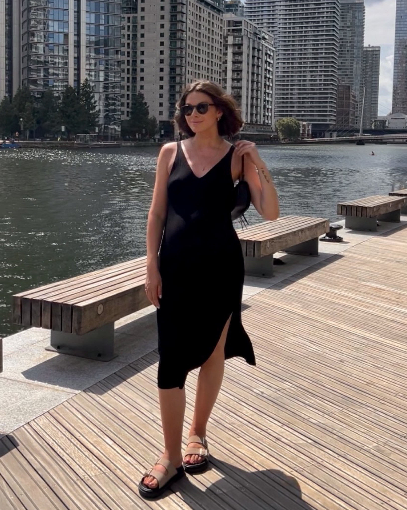 Rails stretchy dress and chunky slip ons

#LTKstyletip #LTKbump #LTKSeasonal