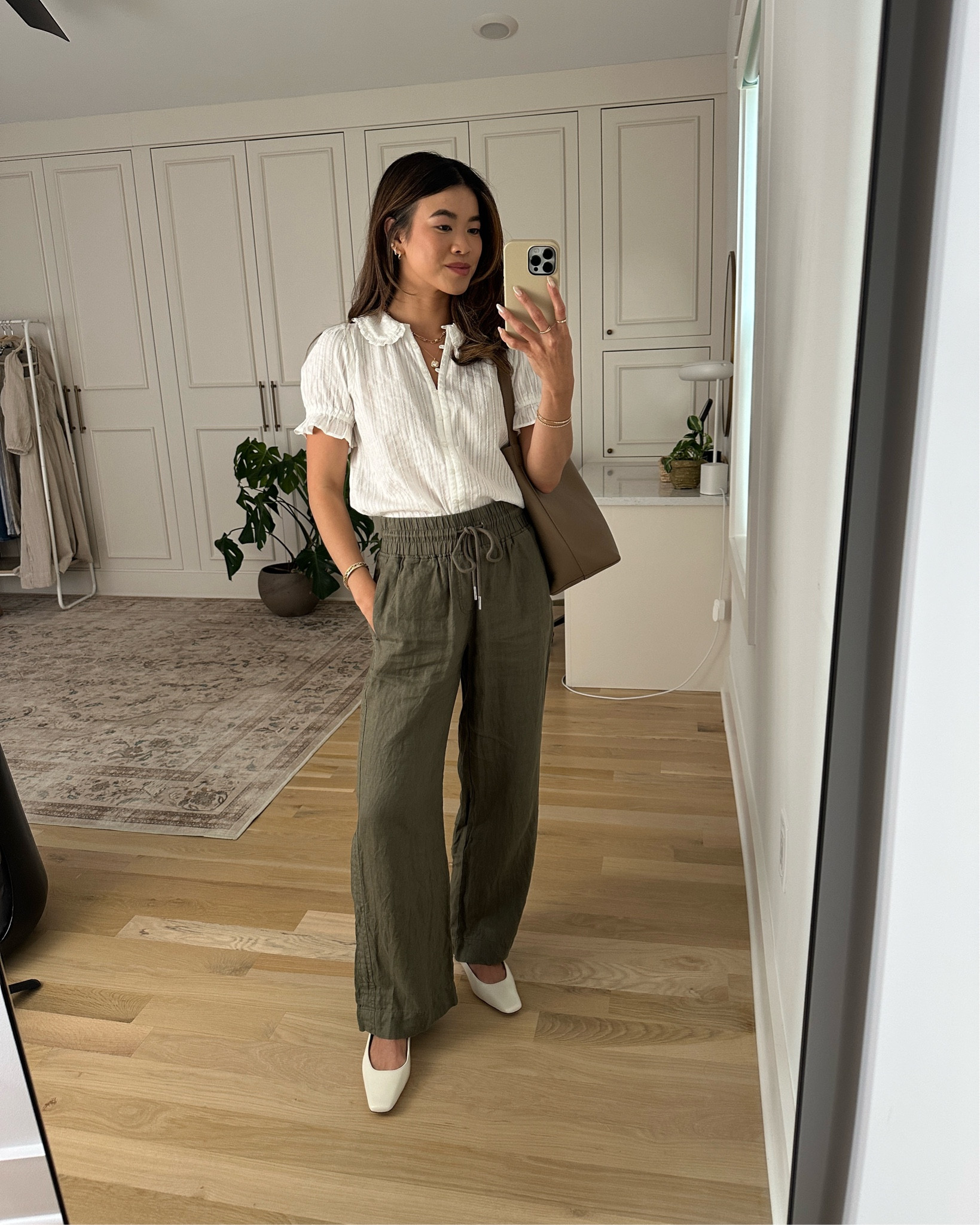 Petite friendly lightweight summer options! @Quince has great cotton and linen pieces to keep cool in the summer. 

Sizing info: 
Quince Embroidered Cotton Ruffle Collar Short Sleeve Blouse - XS in Classic White 
Quince 100% European Linen Wide Leg Pants - Size XS in 28in inseam in bayberry olive 

petite fashion, get dressed with me, outfit inspiration, ootd, nashville outfit, Nashville influencer, petite style, vacation style, casual outfits, mom style, petite pants, spring outfits, spring outfit info, spring pants, spring outfit idea, spring top, summer pants, quince pants, linen pants, spring sweater, spring shoes, petite linen pants, quince blouse, white blouse, summer blouse, workwear outfit, summer office outfits 

 

#LTKootd #LTKSeasonal #LTKPetite
