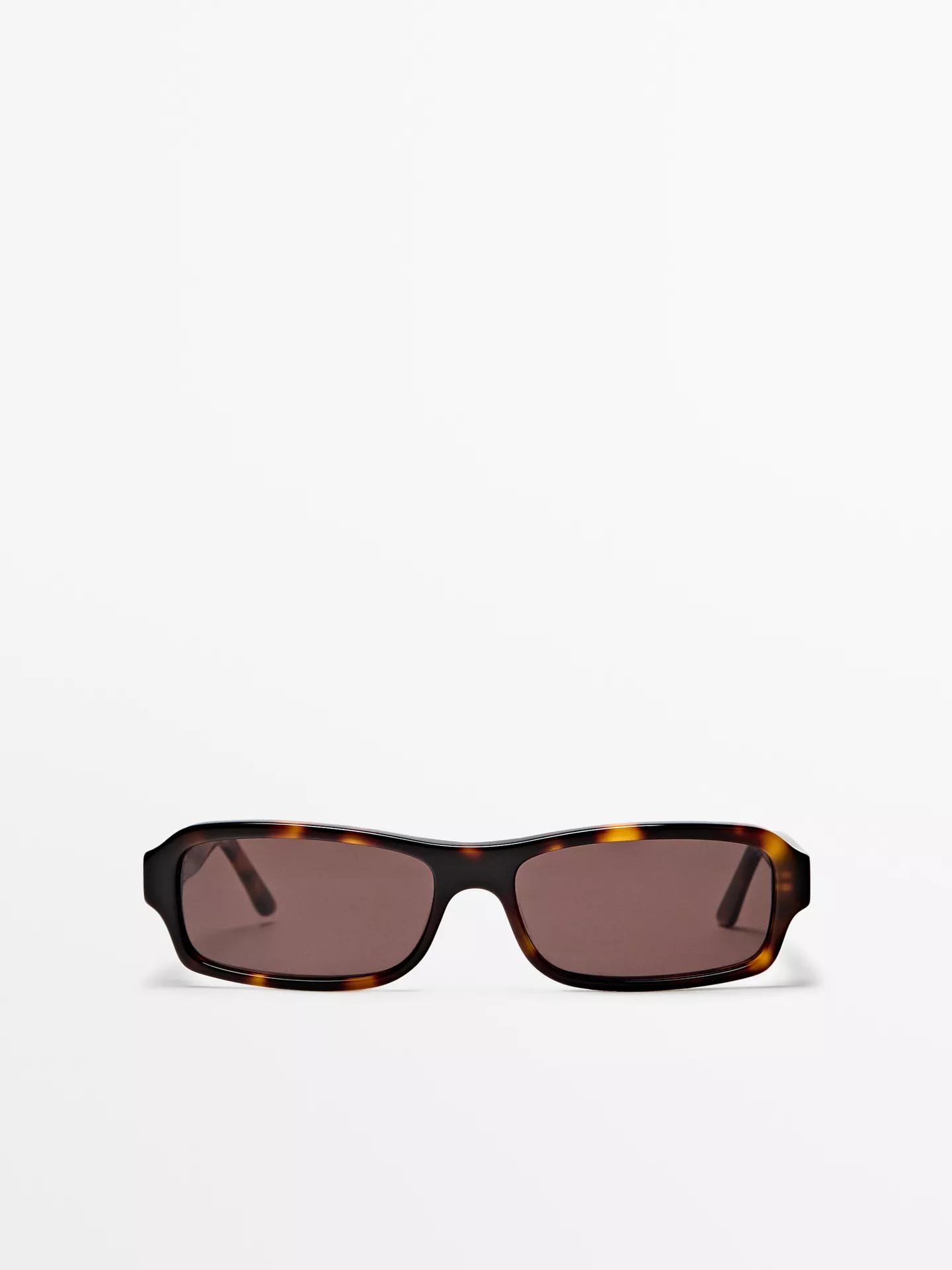 Rectangular tortoiseshell-effect sunglasses | Massimo Dutti UK