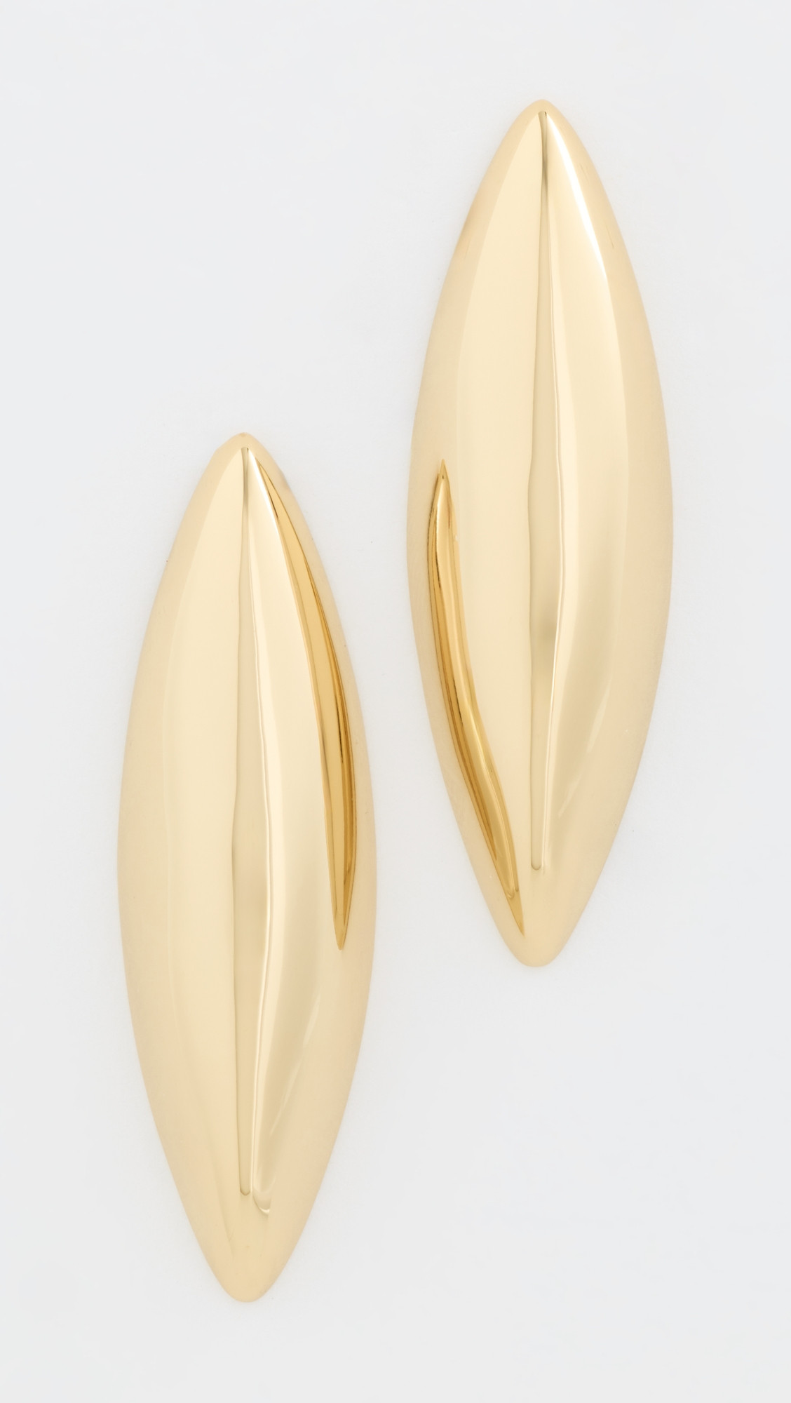 Jennifer Fisher Small Puffy Dagger Earrings Yellow Gold One Size | Shopbop