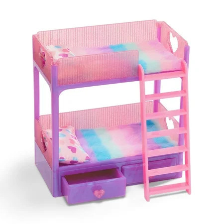 Hey Bestie Nighty Night Bunk Bed Furniture Set for (5.5-inch) Small Dolls with Accessories, Kids 3 Years & Up | Walmart (US)