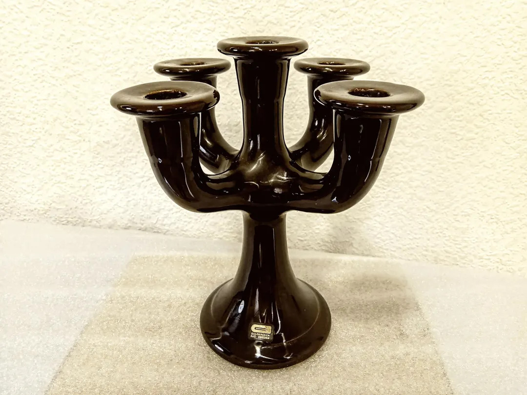 Schöner Vintage brauner Keramik schwedischer Kerzenhalter 5 armiger Kandelaber Schweden Hochzeit... | Etsy (US)