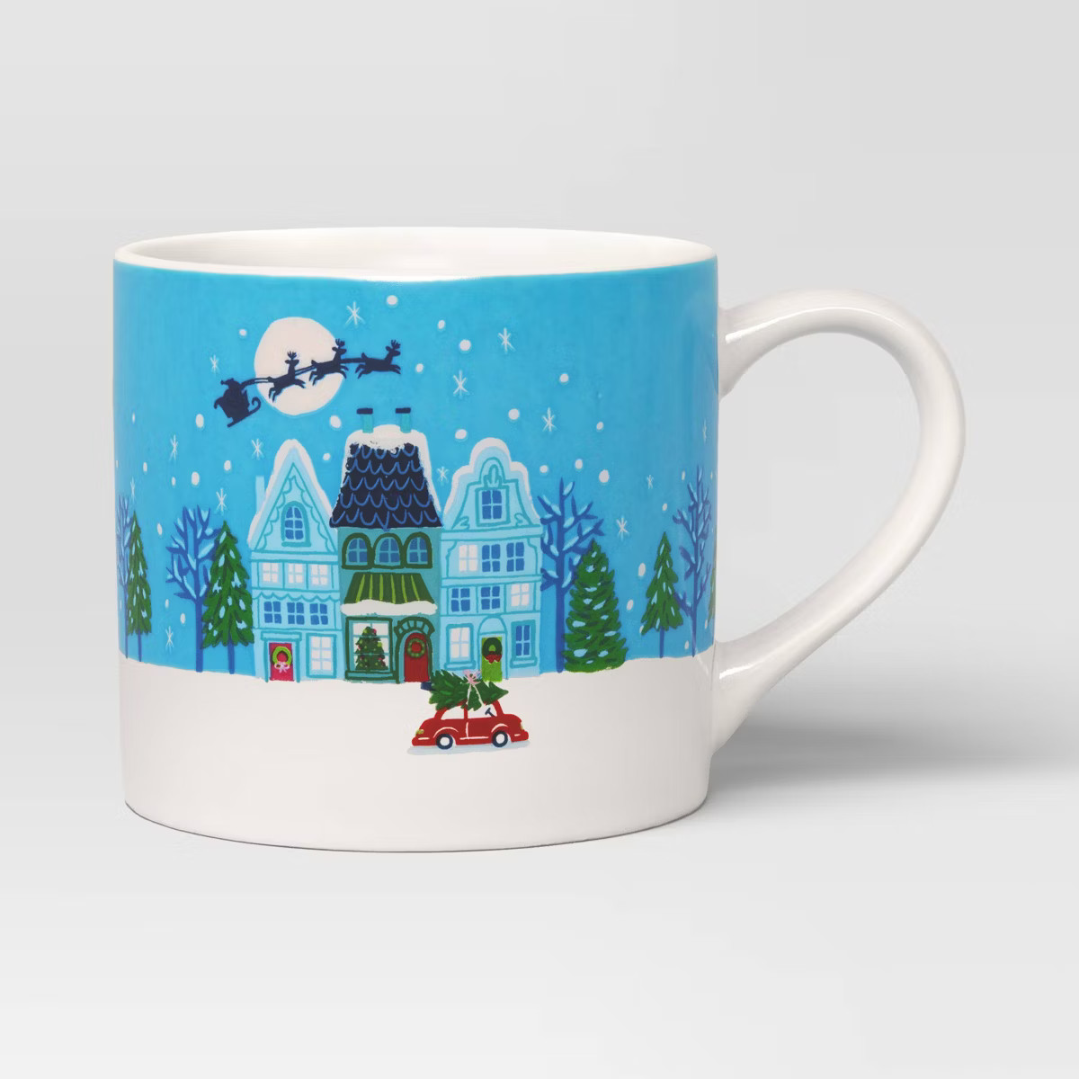 16oz Stoneware Christmas Houses/Snowflake Mug - Wondershop™ | Target