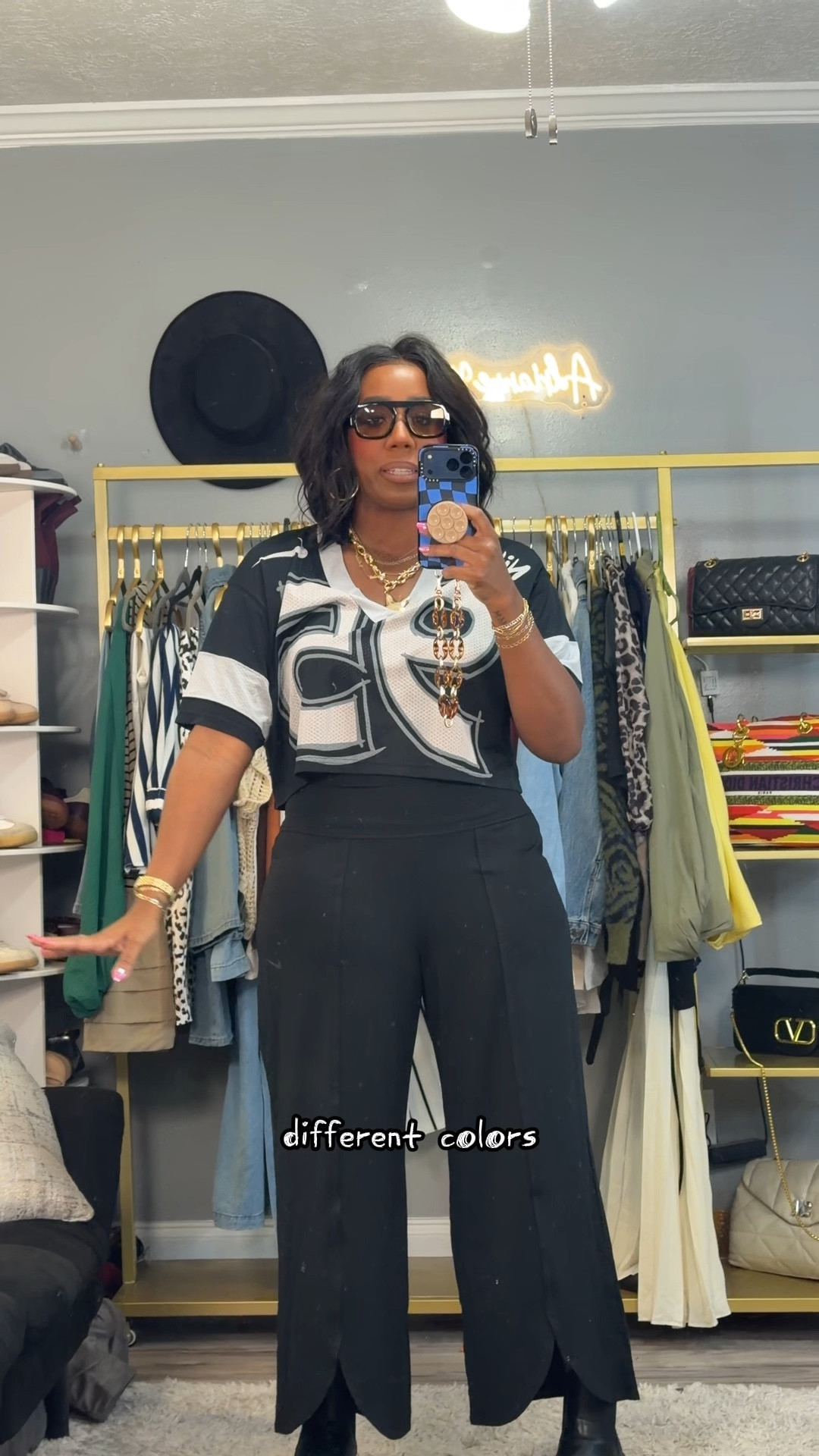 Three Nike looks… three completely different vibes 👏🏾✨

Look 1: Sporty street chic 🖤
Cropped Nike jersey paired with wide leg pants for that effortless “cool girl off duty” feel. Add chunky boots + oversized sunnies and it’s giving casual but styled.

Look 2: Elevated athleisure 💗
Striped button down + wide leg pants styled comfy but polished. Perfect for running errands, brunch, or casual work days when you still want to look put together.

Look 3: Bold & comfy 💚
Matching Nike set in this standout green is EVERYTHING. Soft, relaxed fit but still flattering. Throw on sneakers and you’re ready for travel days, school drop off, or weekend lounging in style.

All pieces are linked here for easy shopping 🛍️
Comfort + confidence every single time.

#LTKActive #NikeStyle #AthleisureWear #SportyChic #Over40Style #CasualChic #NikeWomen #EverydayStyle