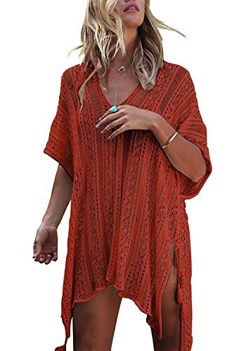 HARHAY Women's Summer Swimsuit Bikini 2023 Beach Swimwear Crochet Cover up Caramel | Amazon (US)