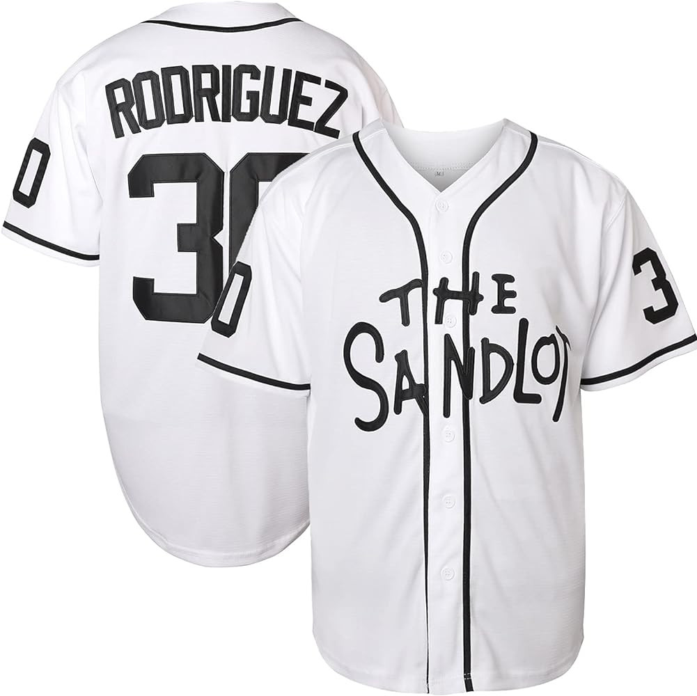 Benny 'The Jet' Rodriguez 30 The Sandlot Bel Air Short Sleeve Squints Yeah-Yeah Baseball Jersey | Amazon (US)